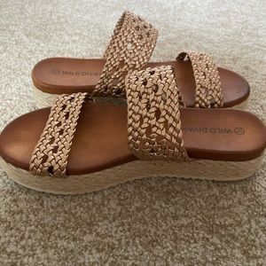 Rose Gold platform sandals